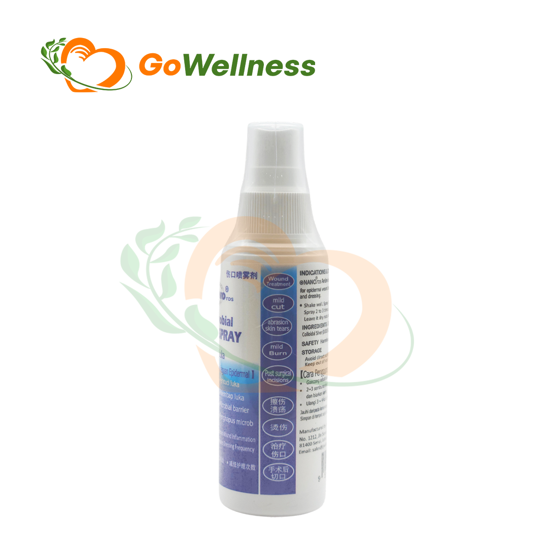 ONANO ROS ANTIMICROBIAL WOUND SPRAY 60ML | Diabetic Foot Ulcer | Bed Sore | Burn Relief | Fast Healing - Image 2