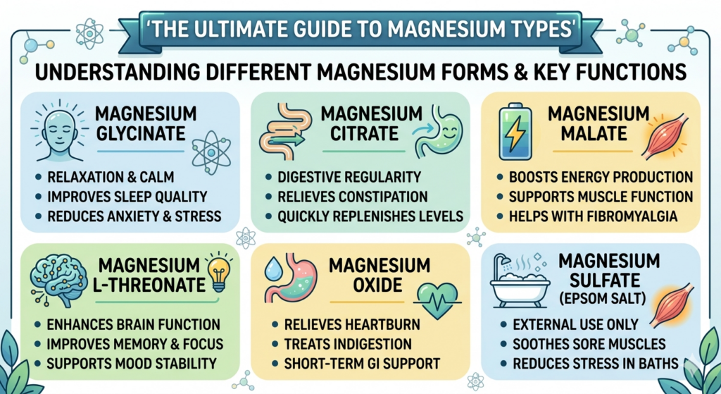 Different types of magnesium and their functions