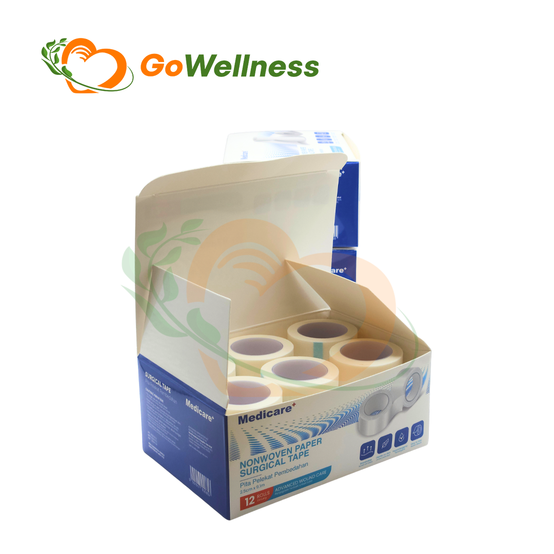 MEDICARE+ SURGICAL TAPE | Medical Adhesive Tape | Breathable | Hypoallergenic | 3 Sizes Available - Image 2